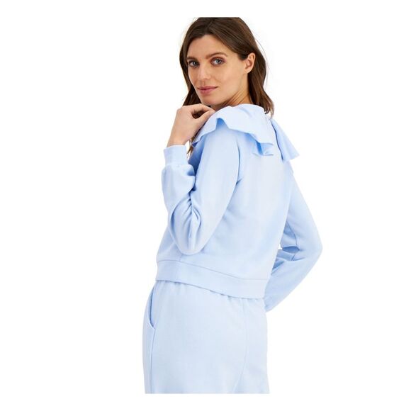 INC Womens Embellished Ruffled Sweatshirt - Picture 2 of 4